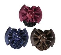 WOFASHPURET 3 pezzi Accessori per Capelli Donna con Retine per Chignon in Poliestere Clip Eleganti Colorate per Infermiere Cameriere Addette all Accoglienza Uso Quotidiano e Formale