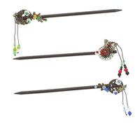 WOFASHPURET 3 pezzi Bacchette per Stile Etno Retrò Accessori Vintage per Acconciature Eleganti Donna Fermagli e Spilloni Chic per Chignon Tradizionali Cinesi