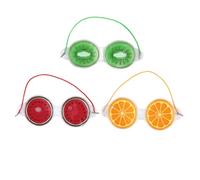 WOFASHPURET 3 Pezzi Patch Occhi Refrigeranti Riutilizzabili con Gel Frutta Maschera Occhi Fredda per Borse Occhiaie e Secchezza Design Portatile e Confortevole per Rapido