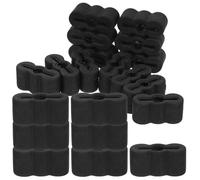 WOFASHPURET 30 Pezzi Fermo Cassetto in Gomma Nero, Antiscivolo, M-shaped | Paracolpo Morbido, Riduce Urti e Rumore, Si Inserisce nella Scanalatura, per Mobili Domestici e Fai da Te