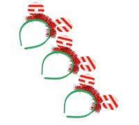 WOFASHPURET 3pezzi Cerchietti per Capelli Decorazioni Natalizie Accessori Realizzati in Materiali Non Tessuti Design Stampella Delicato e Attraente per Feste e Compleanni