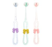 WOFASHPURET 3pezzi Spazzolino Da Denti Tre Lati Per Bambine Di Setole Morbide Design Elegante Adatto Tutte Le Età Per Pulizia Completa Dei Denti Gengive