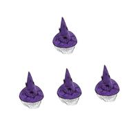 WOFASHPURET 4 Pezzi Cappello Strega per Halloween con Costume Cosplay per Accessorio per Adulti e Ragazzi Leggero per Atmosfera Halloween