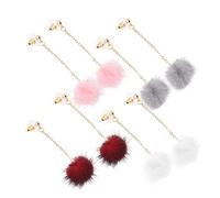 WOFASHPURET 4paia Pendente Palline Per e Ragazze Accessori Orecchie Rosa Occasione