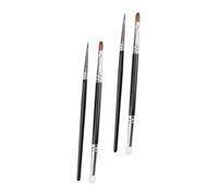 WOFASHPURET 4pezzi Pennello Correttore Per Trucco Professionale Setole Spesse e Dense Applicazione Uniforme Senza Fissatore Portatile Doppie Testine Per Vari Trucchi Resistente Tubo Di Spesso