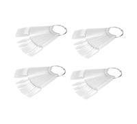 WOFASHPURET 4sets Unghie Manicure Espositore Ventaglio Inclusi Punte Trasparenti Per Pratica e Organizzazione Di Suggerimenti Per Nail Art
