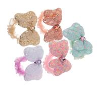 WOFASHPURET 5 pezzi Elastici per Capelli con Doppio Imbottito e Paillettes Fascia Elastica Colorata per Bambine Accessorio Morbido e Confortevole per Coda di Cavallo e Acconciature Festose