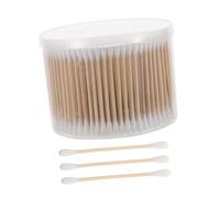 WOFASHPURET 500 Pezzi Cotton Swabs con Doppia Punta per Orecchie Applicazione e Domestica Legno per Animali Domestici