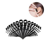 WOFASHPURET 50pezzi Cono Auricolare in Acrilico Espansore Per Tappi Per Orecchie Gioielli Per Puntura Tappi Per Orecchie Dilatatori Auricolari Espansioni Auricolari Unisex Nero