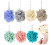 WOFASHPURET 7pezzi Spugne da Doccia Esfolianti per Corpo da Luffa Palline Schiumogene per Bagno Accessori per Doccia da Bagno Diverse Colori