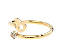 WOFASHPURET Anello dello zodiaco it halloween natalizia palco revelry anello portafortuna dito delle costellazioni Anelli le donne aprono l'anello le donne suonano Zircone Golden