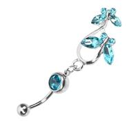 WOFASHPURET Anello Ombelicale Acciaio Inossidabile Con Farfalle Decorate Gioielleria Femminile Elegante Per Party e Spiaggia Accessorio Di Moda Per Donne Confortevole e Sicuro Per La