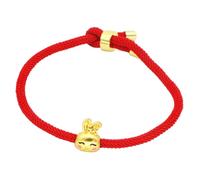 WOFASHPURET braccialetto coniglietto braccialetto di corda portafortuna anno del braccialetto del coniglio Bracciale di amicizia incantesimi rapido braccialetto rosso braccialetto cinese lega