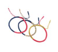 WOFASHPURET Braccialetto In Corda Colorata Da 3 Pezzi Per Ballo Di Fine Anno Bracciale In Corda Intrecciata Braccialetti Tribali In Lino Bracciale Bohémien Dell'Amicizia Braccialetti