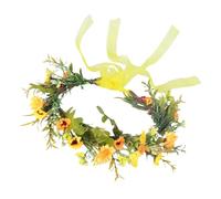 WOFASHPURET Bridal Sunflower Wreath Headband Handmade Floral Hair Accessory For Wedding Festivals And Special Occasions