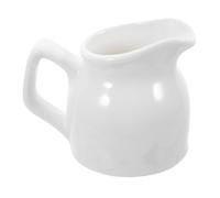 WOFASHPURET Brocca per Panna in Ceramica Bianca con Manico da 100 Ml, Tazza per Cappuccino e Salsa per Ristoranti, Contenitore per Schiumare Latte e Servire Condimenti in Uso Professionale