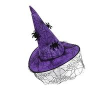 WOFASHPURET Cappello Strega Halloween Elementi Accessorio per Halloween Costume Cosplay per Adulti