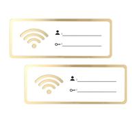 WOFASHPURET Cartello Wifi in Acrilico 2 Pezzi, Segnaletica Password Visibile per Rete Wifi Domestica e Ufficio, Indicatore Segnale Wi-fi per Ospiti, Dimensioni 8x20 Cm