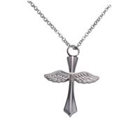 WOFASHPURET Ciondolo Croce Acciaio Inossidabile Con Urna Per Ceneri Collana Commemorativa Per Ricordare Tuoi Cari Include Funnel Per Versare Le Ceneri