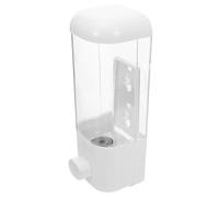 WOFASHPURET Dispenser Sapone Liquido da Muro Manuale 500ml in Plastico Bianco, 2 Pezzi, per Bagno e Ospedale, Facile da Montare e Utilizzare