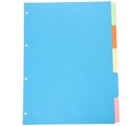 WOFASHPURET Divisori a Linguetta A4 per Raccoglitori 10 Pezzi Colorati 4 Linguette, Divisori Indice per Ufficio e Scuola, per Organizzare Documenti, Quaderni e Report