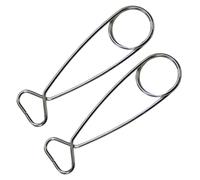 WOFASHPURET Ganci a Forma di Pesce in Acciaio Inossidabile per Appendere Pentole da Esterno 2 Pezzi Portatili per Campeggio e Sopravvivenza Outdoor Argento