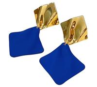 WOFASHPURET Orecchini Pendenti a Rombo da Donna alla Moda, Accessori Decorativi in Lega Resistenti per Feste, Concerti e Abiti di Tutti i Giorni, Design Vintage e Colore Blu Intenso