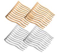 WOFASHPURET Pettini in Metallo Per Chioma Da Donna, Set 4 Pezzi, Piccoli e Leggeri, Pettini Laterali Decorativi Per Chioma Spessi e Mossi, Fermagli Per Acconciature Da Sposa e Uso Quotidiano