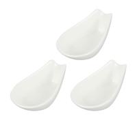 WOFASHPURET Porta Mestoli in Ceramica Bianca Set da 3 Pezzi, Supporto per Cucchiai da Cucina Resistente e Multifunzionale, per Ristoranti e Uso Domestico