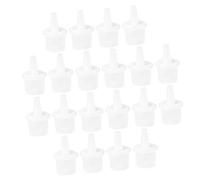 WOFASHPURET Ricambio Boccaglio Per Colla Ciglia 20 Pezzi Testina Anti-bloccaggio Per Strumenti Extension Ciglia Uso Professionale e Domestico Diametro 1 Cm Trasparente