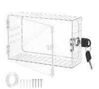 WOFASHPURET Scatola Termostato Trasparente con Serratura e Chiave, Custodia di Protezione in Plastica Resistente, Copertura Compatibile con Vari Modelli per Uso Domestico e Industriale