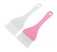 WOFASHPURET Set 2 Pezzi Pennelli per Trucco Viso e Corpo in Plastica e Nylon, Pennello Grande per Polvere e Maschera, Pratico dal Design alla Moda per Uso Quotidiano