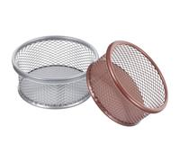 WOFASHPURET Set 2 Pezzi Portaoggetti da Scrivania in Metallo, Contenitori in Rete Porta Graffette e Accessori, Supporti per Piccole Cose per Ufficio e Studio, Organizer Salvaspazio per Casa