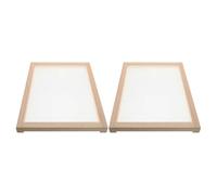 WOFASHPURET Set 2 Pezzi Stendino a Rete in Legno Impilabile per Essiccazione Erbe Aromatiche, Piante Medicinali e Alimenti, Rete Ventilata per Cucina, Balcone e Uso Domestico