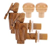 WOFASHPURET Set 2 Tappi Ermetici in Plastica Resistente e Rubinetti per Barile di Birra e Vino, Accessori Pratici per Secchiello e Vinificazione Design Retrò, Mantenimento Freschezza e Uso