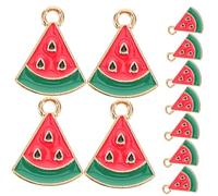 WOFASHPURET Set 30 Ciondoli Mini Anguria in Lega Smaltata, per Creazione Gioielli Fai da Te, Braccialetti, Orecchini e Portachiavi, Accessori Estivi Versatili per Artigianato e Bomboniere