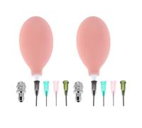 WOFASHPURET Set da 2 Flaconi Puntale Applicatore di Precisione per Smalto Ceramica, Utensili Decorativi in Ceramica in Plastica Rosa per Modellazione Argilla e Rifinitura Artigianale