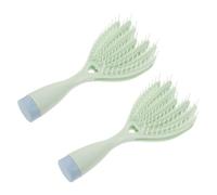 WOFASHPURET Spazzola Districante Per Chioma 2 Pezzi Specchio Incorporato Massaggio Cuoio Capelluto Effetto Volumizzante Per Donne e Ragazzo Ragazza Adatta Chioma Bagnati e Asciutti