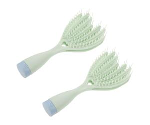 WOFASHPURET Spazzola Districante Per Chioma 2 Pezzi Specchio Incorporato Massaggio Cuoio Capelluto Effetto Volumizzante Per Donne e Ragazzo Ragazza Adatta Chioma Bagnati e Asciutti