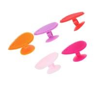 WOFASHPURET Spazzola Massaggiante Multiuso 5 Pezzi in Silicone Flessibile a Forma di Cuore, Massaggiatore Bifacciale per Chioma e Corpo, per Bagni e Shampoo Ragazzo Ragazza, Colore Casuale