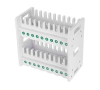 WOFASHPURET Supporto per Smartphone da Scrivania 2 Livelli e 20 Posizioni Numerate, Organizer Multi-Cellulare Foro per Cavi, per Studio e Esposizione