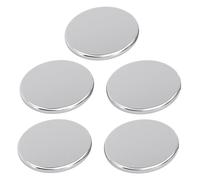 WOFDALY 5 Pezzi di Diametro 21 Mm, Lamiere Rotonde Solide Lucidate A Specchio, Piastre in Acciaio Inossidabile 304, Guarnizioni in Metallo Argentato per Design Architettonico,Thickness 4mm