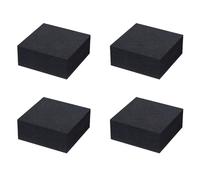 WOFDALY Tappetini Insonorizzanti Neri Solidi Ammortizzanti 4 Pezzi, Dimensioni Lunghezza 50mm, Piastra Antiscivolo Piatta per Riduzione delle Vibrazioni,Thickness 50mm