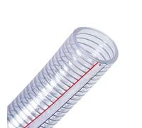 WOFDALY Tubo Flessibile in PVC, Tubo in Filo di Acciaio Trasparente in PVC 1 M per Trasferimento Acqua Olio Aria,42mm x 3.5mm