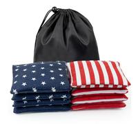 WOFEU 8 Sacchetti di Cornhole,12X12cm Cornhole BeanBag Toss Game,Sacchetti di Fagioli Fori di Mais Borse a Prova di Bean Bags da Lancio di Sandbags per Outdoor Gioco Giochi Spiaggia