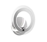 WOFI- LAMPADA ANELLO DA PARETE LED 23X11CM - 9W- 800LUMEN- 3000KCROMO/ACRILICO