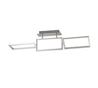 WOFI 9159.01.63.8100 - Plafoniera Skip, 32 W, 2500 lm, luce bianca calda (3000 K), in alluminio spazzolato