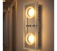 WOFI Lampada Da Parete Soffitto LED Strahler Rettangolare Argento