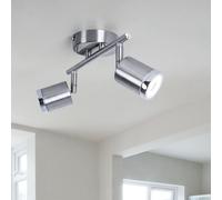 Wofi Lampada Da Soffitto LED In Alluminio 2 Luci Orientabile Spot Moderno