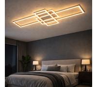 WOFI Plafoniera LED Dimmer Alluminio Spazzolato 104 cm, 33W [EEK: Non valutato]